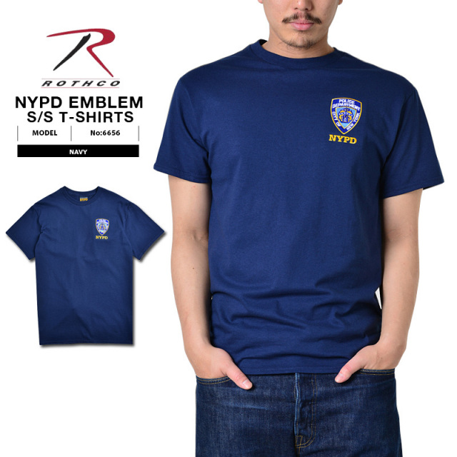 ★カートで割引対象品★ROTHCO ロスコ NYPD オフィシャル エンブレム トレーニングTシャツ【6656】【T】
