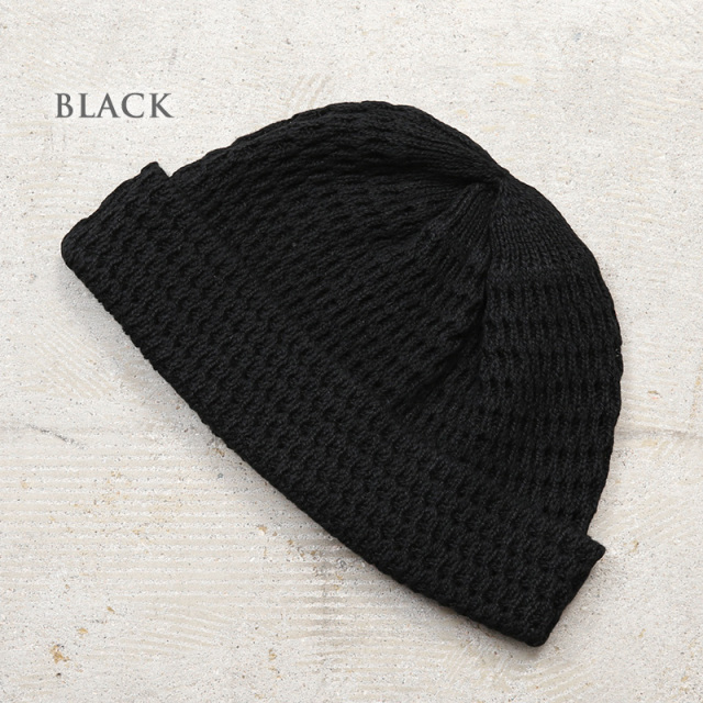 ROTOTO ロトト R5163 RECYCLED COTTON OPEN KNIT BEANIE リサイクル