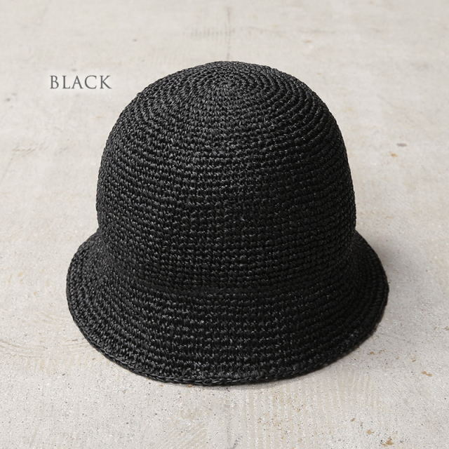 RACAL Paper Fiber Knit Tulip Hat ブラック RACAL ラカル RL-23-1291WP WAIPER別注 Paper Fiber Knit Tulip Hat