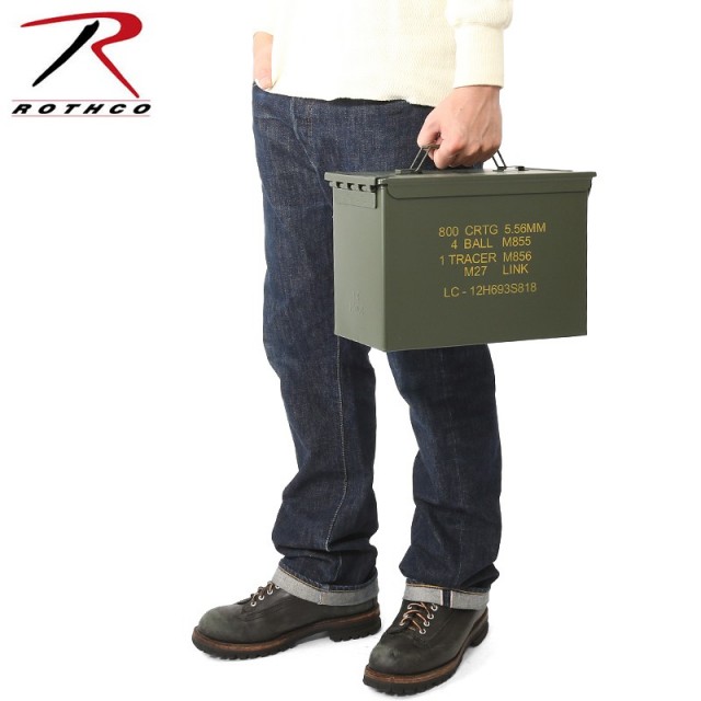 ★カートで割引対象品★ROTHCO ロスコ 2107 ミルスペック FAT 50CAL AMMO CAN 弾薬箱【T】