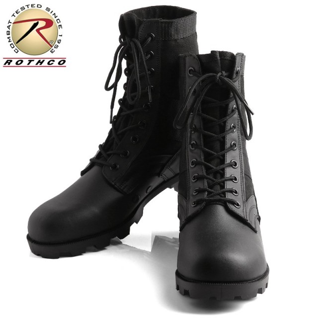 ★カートで割引対象品★ROTHCO ロスコ G.I. STYLE レザージャングルブーツ ブラック【5081】【T】