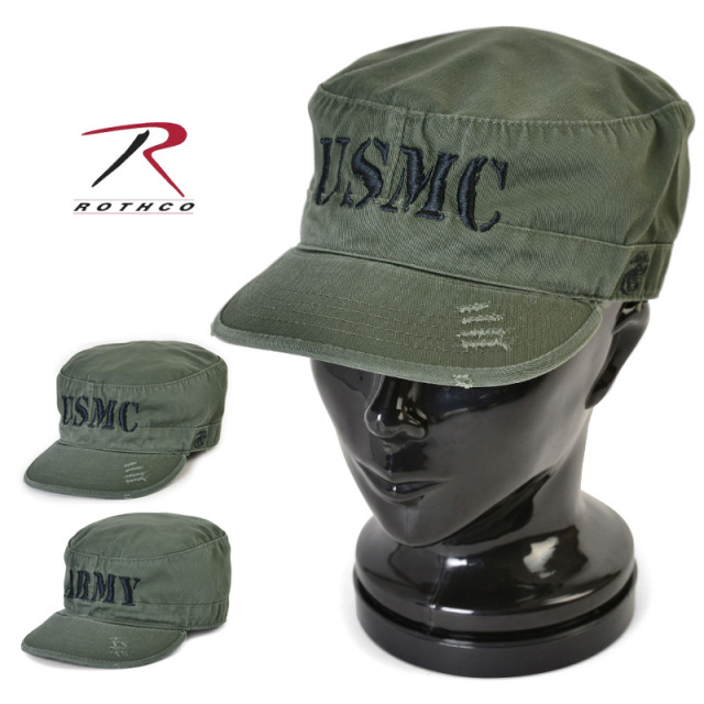 ★カートで割引対象品★ROTHCO ロスコ VINTAGE ファティーグキャップ MILITARY LOGO【T】