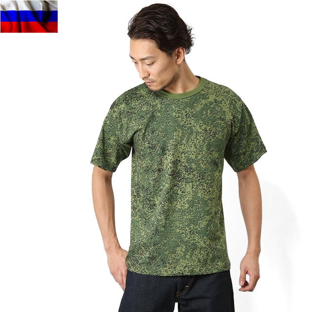【ネコポス便対応】実物 新品 ロシア軍デジタル迷彩Tシャツ 半袖 ミリタリー 軍放出品ミリタリーファッション 軍服【キャンペーン対象外】【I】