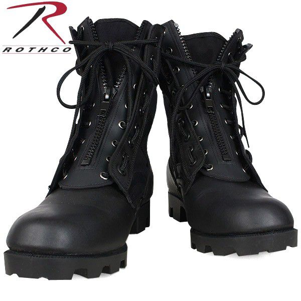 ★カートで割引対象品★ROTHCO ロスコ 米軍レザーパイロットブーツ ジッパー付き 【5081】【T】