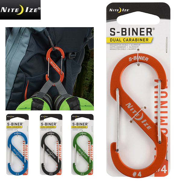 ★カートで割引対象品★【ネコポス便対応】NITE IZE ナイトアイズ S-BINER エスビナー カラビナ ALUMINUM #4【T】