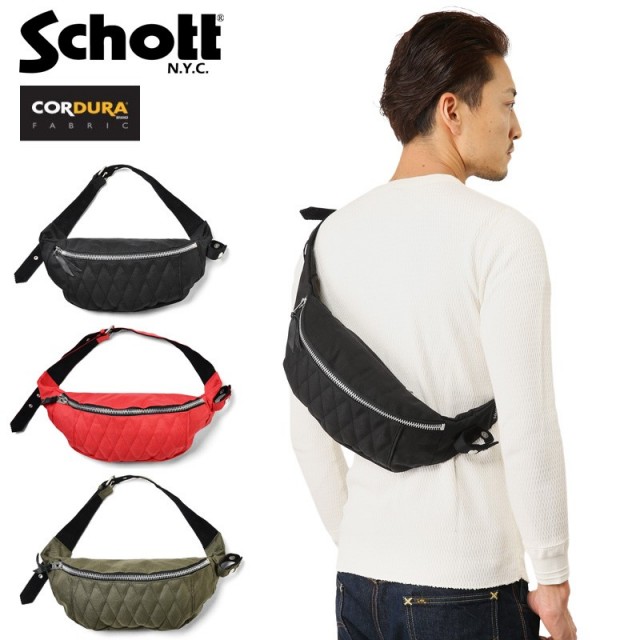 Schott ショット 3169007 NYLON PADDED BODY BAG【T】【キャンペーン対象外】