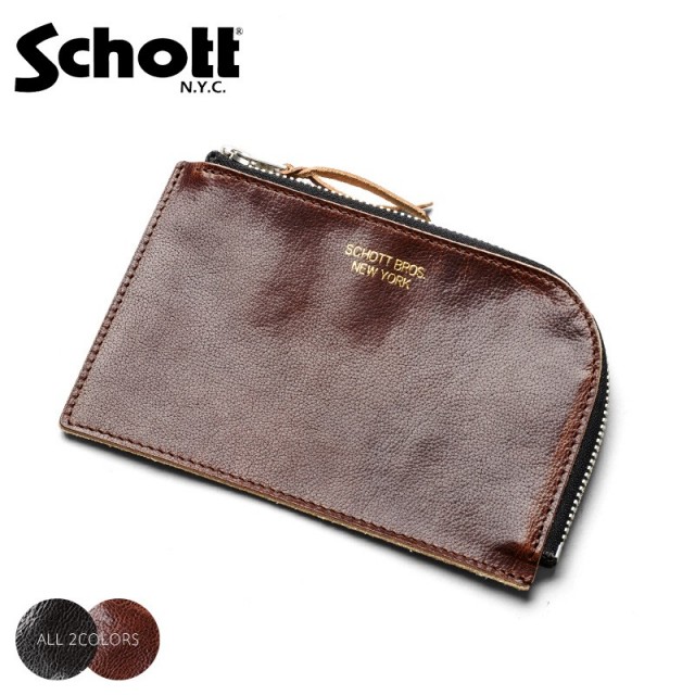 【8月25日前後で発送予定】Schott ショット 3169021 LEATHER COMPACT【T】【キャンペーン対象外】