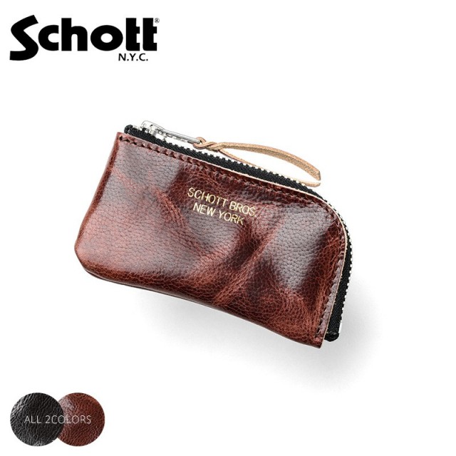 【8月25日前後で発送予定】Schott ショット 3169022 LEATHER KEY CASE【T】【キャンペーン対象外】
