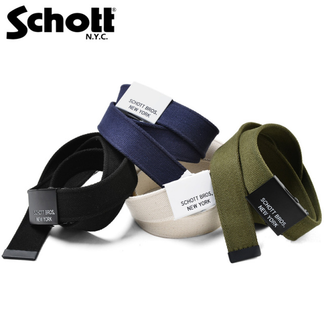【8月25日前後で発送予定】Schott ショット 3169025 GI コットン ベルト【T】【キャンペーン対象外】