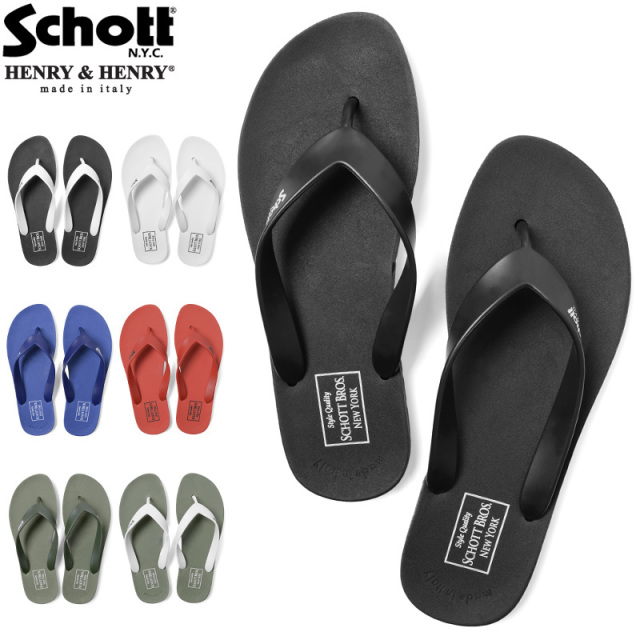 Schott ショット 3189026 BEACH SANDAL ビーチサンダル ビーサン HENRY&HENRY ヘンリーヘンリー イタリア製【キャンペーン対象外】【T】