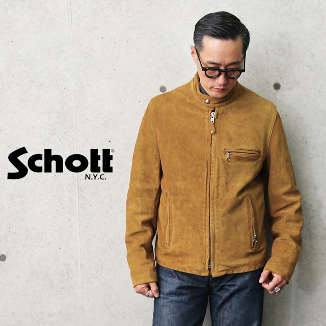【8月25日前後で発送予定】Schott ショット 333VN SPLIT COWHIDE CAFE RACER（スプリット カウハイド カフェレーサー）レザージャケット MADE IN USA【キャンペーン対象外】【T】