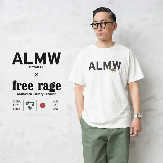 ALMW by WAIPER×free rage S/S Bee T-Shirt 日本製【キャンペーン対象外】【T】