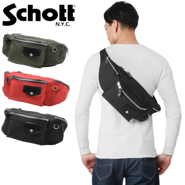Schott ショット 3169014 NYLON RIDERS ボディバッグ【キャンペーン対象外】【T】