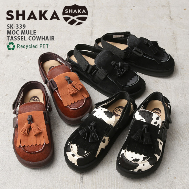 【即日出荷対応】SHAKA シャカ SK-339 MOC MULE TASSEL COWHAIR モック ミュール タッセル カウヘアー サンダル【Sx】【T】