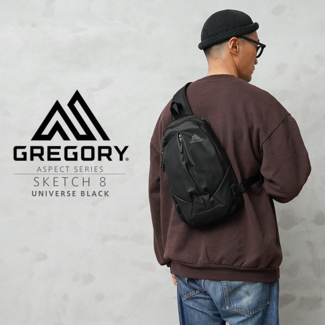 ★カートで割引対象品★GREGORY グレゴリー SKETCH8 RF スケッチ8 スリングバッグ / ボディバッグ UNIVERSE BLACK【T】