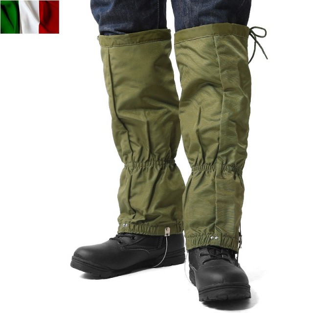 実物 新品 イタリア軍 防水 ナイロンレギンス【キャンペーン対象外】【T】ミリタリー