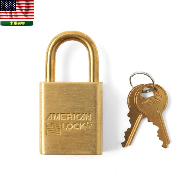 実物 新品 米軍 MIL BRASS パドロック　(南京錠） 米軍放出品【キャンペーン対象外】【T】ミリタリー