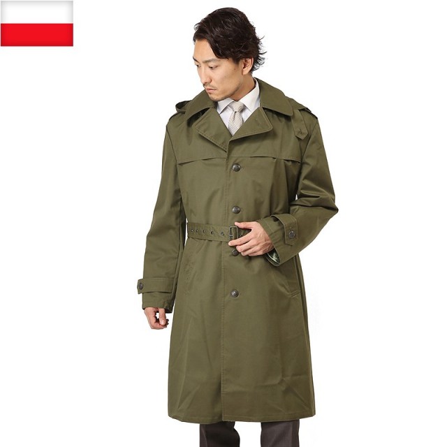 実物 新品 ポーランド軍オフィサートレンチコートミリタリーファッション 軍服【キャンペーン対象外】【T】