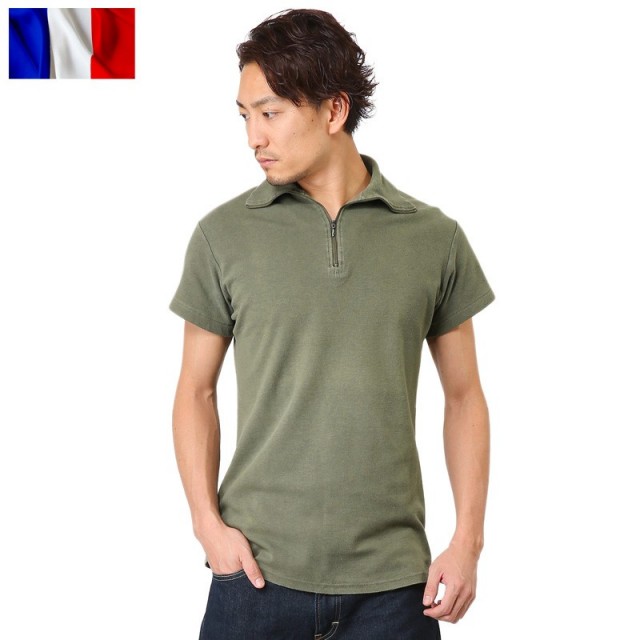 実物 フランス軍 F-1 アンダーシャツ 半袖 USEDミリタリーファッション 軍服【キャンペーン対象外】【I】