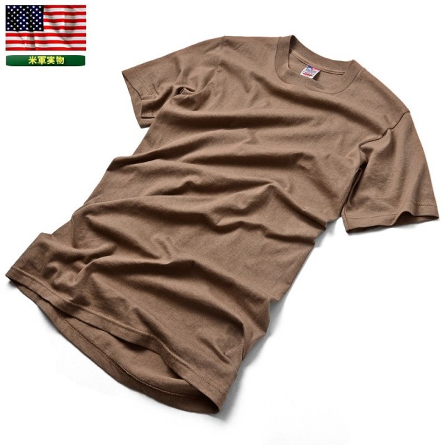 実物 新品 米軍 DSCP BY JENSEN APPAREL ブラウン Tシャツ 米軍放出品ミリタリーファッション 軍服【キャンペーン対象外】【T】