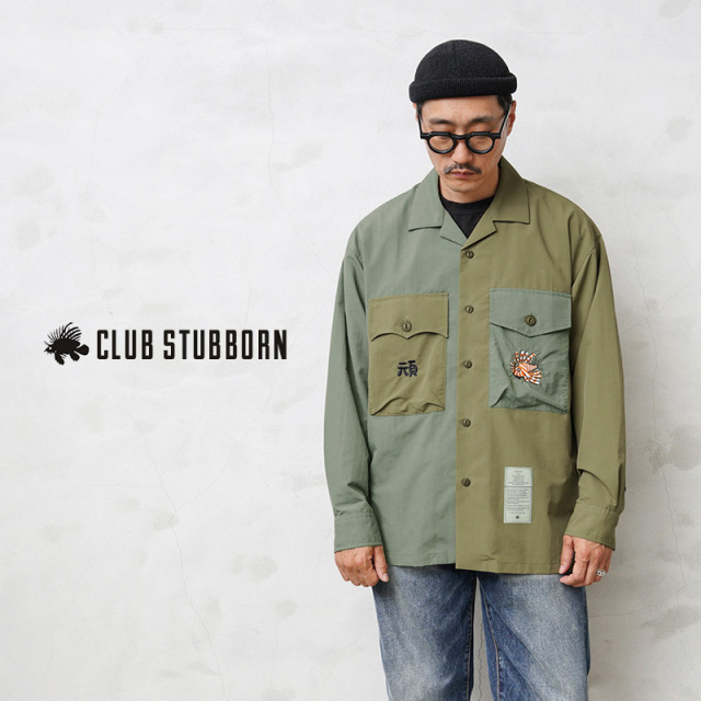 ☆大幅割引中☆【即日出荷対応】CLUB STUBBORN クラブスタボーン リップストップ L/S スーベニアシャツ 2.0【T】