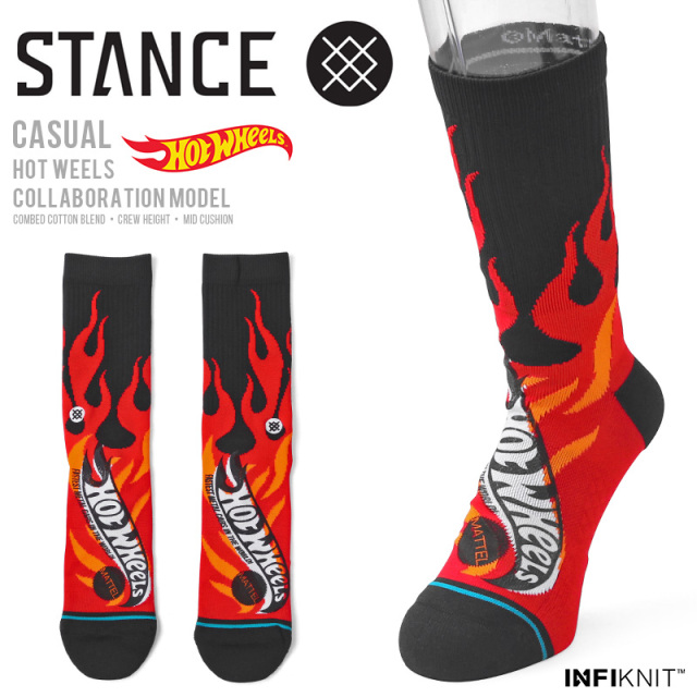 【ネコポス便対応】STANCE スタンス A556D21HOT HOT LICKS ソックス BLACK【T】【キャンペーン対象外】