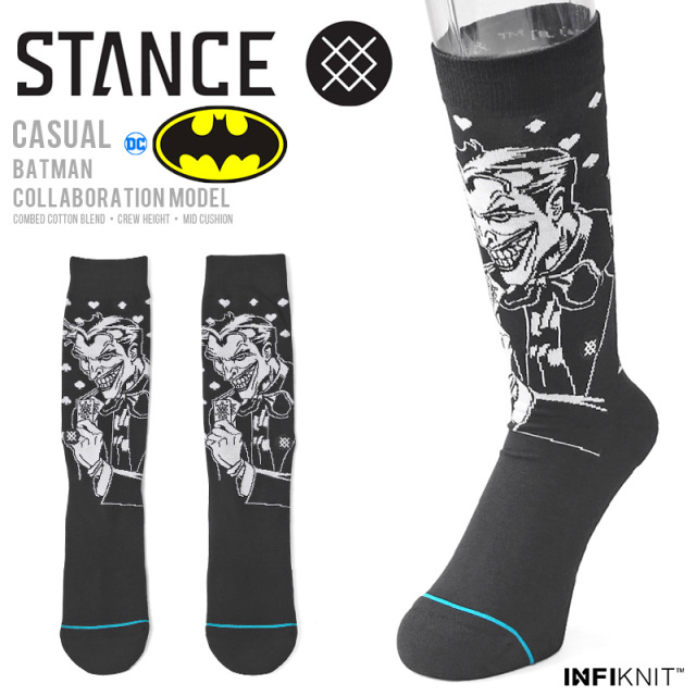 ★大幅割引中★【即日出荷対応】STANCE スタンス A545D21THE THE JOKER ソックス BLACK【T】【キャンペーン対象外】