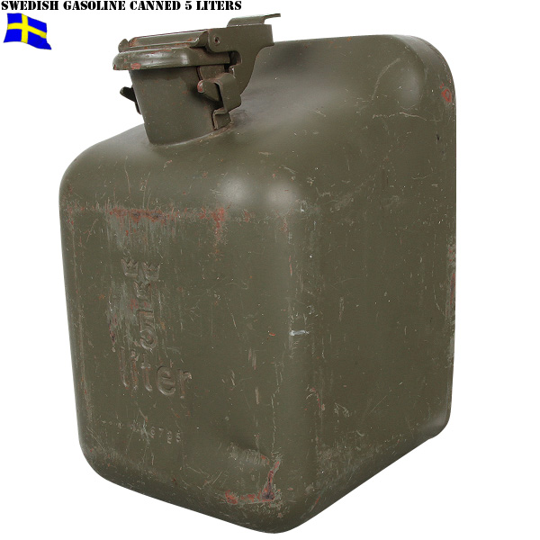 実物 スウェーデン軍ガソリン缶 5リッター【キャンペーン対象外】【T】ミリタリー