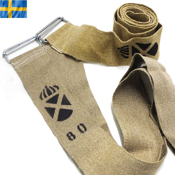 実物 新品 スウェーデン軍 リネンスパンベルト【キャンペーン対象外】【T】ミリタリー
