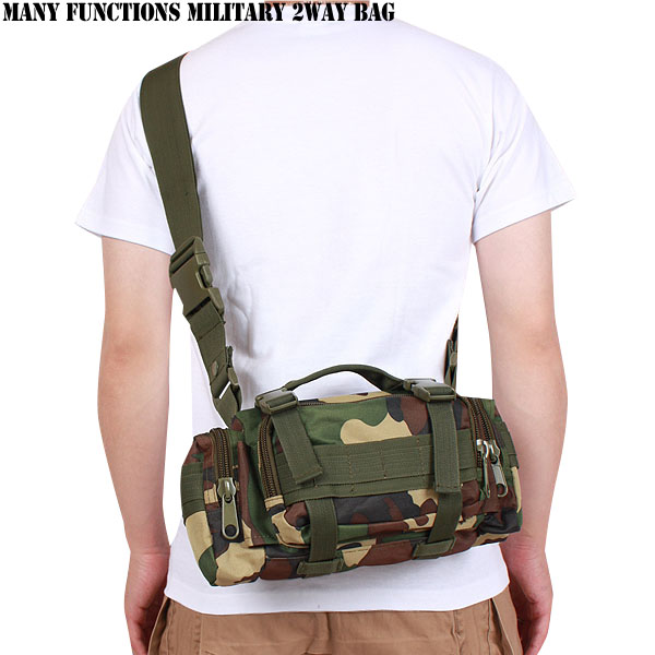 ★カートで割引対象品★多機能ミリタリー2WAYバック ウッドランド【T】
