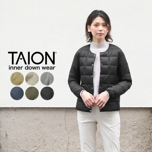 ★カートで割引対象品★TAION タイオン TAION-104 クルーネック インナーダウンジャケット WOMAN【B3】【Sx】【T】