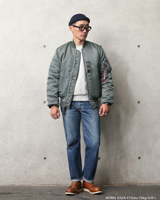 ALPHA アルファ WAIPER別注 TA0128 MA-1 フライトジャケット JAPAN FIT 