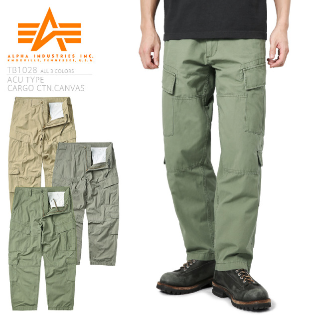 ★只今20％OFF★ALPHA アルファ TB1028 ACUタイプ コットンキャンバス カーゴパンツ アルファインダストリーズ【T】
