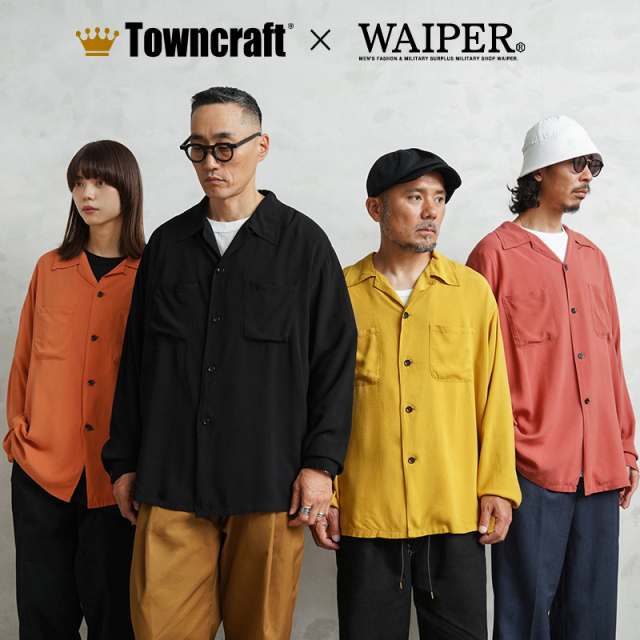 WAIPER×TOWN CRAFT TC25S006WP Rayon Open Collar Shirts レーヨンオープンカラーシャツ【キャンペーン対象外】【T】