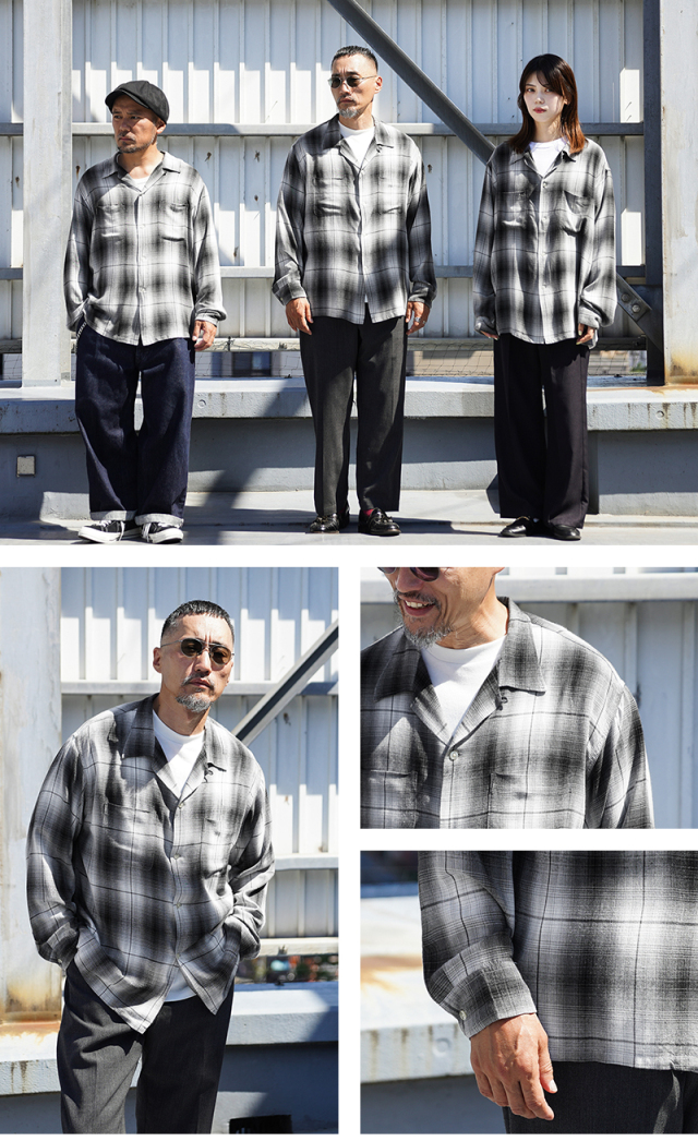 バロウゴイフ4枚 WAIPER×TOWN CRAFT TC25S005WP 60's OMBRE LOOP COLLAR SHIRTS