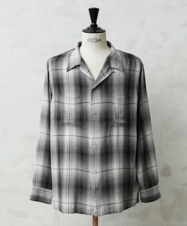 WAIPER×TOWN CRAFT TC25S005WP 60's OMBRE LOOP COLLAR SHIRTS