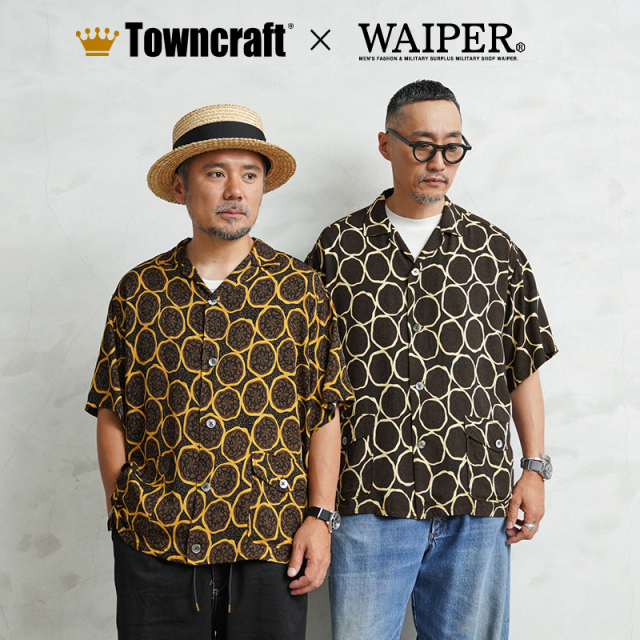 t*4様 WAIPER×TOWN CRAFT TC25S013WP レーヨンビー WAIPER×TOWN CRAFT TC25S013WP Rayon Beach Shirts レーヨン
