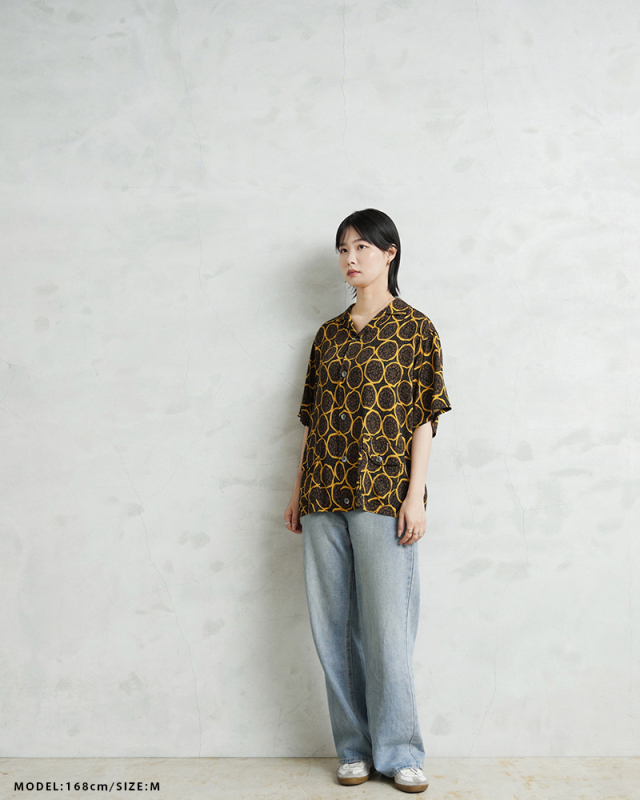 WAIPER×TOWN CRAFT TC25S013WP Plant Pattern Rayon Beach