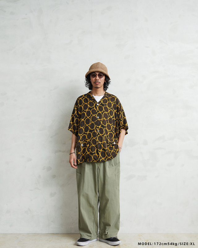 WAIPER×TOWN CRAFT TC25S013WP Plant Pattern Rayon Beach