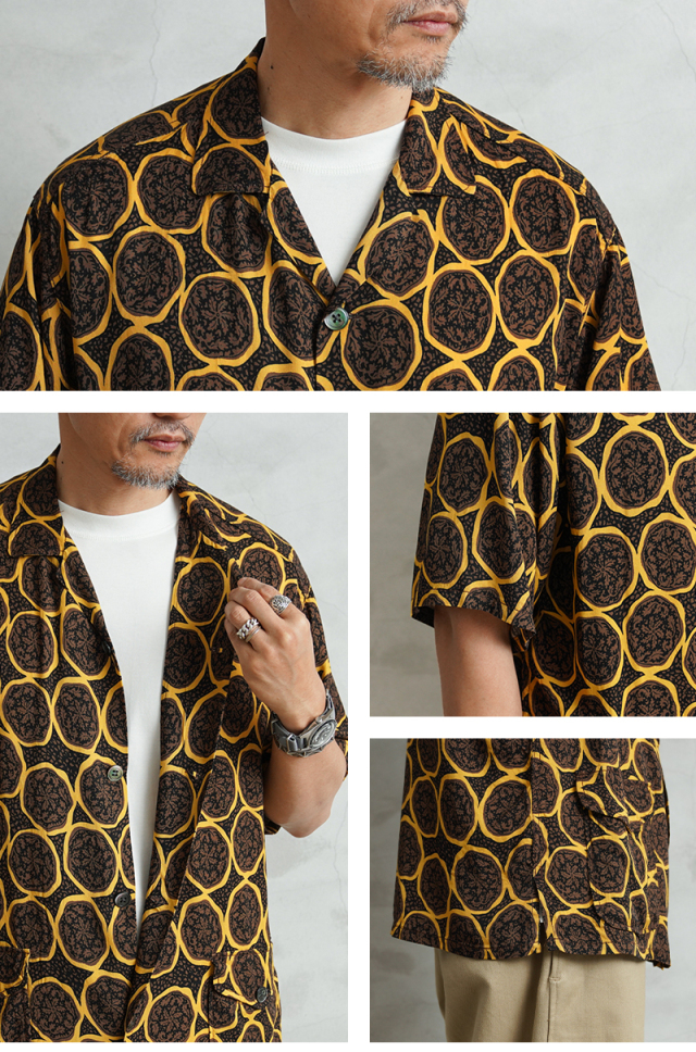 WAIPER×TOWN CRAFT TC25S013WP Plant Pattern Rayon Beach