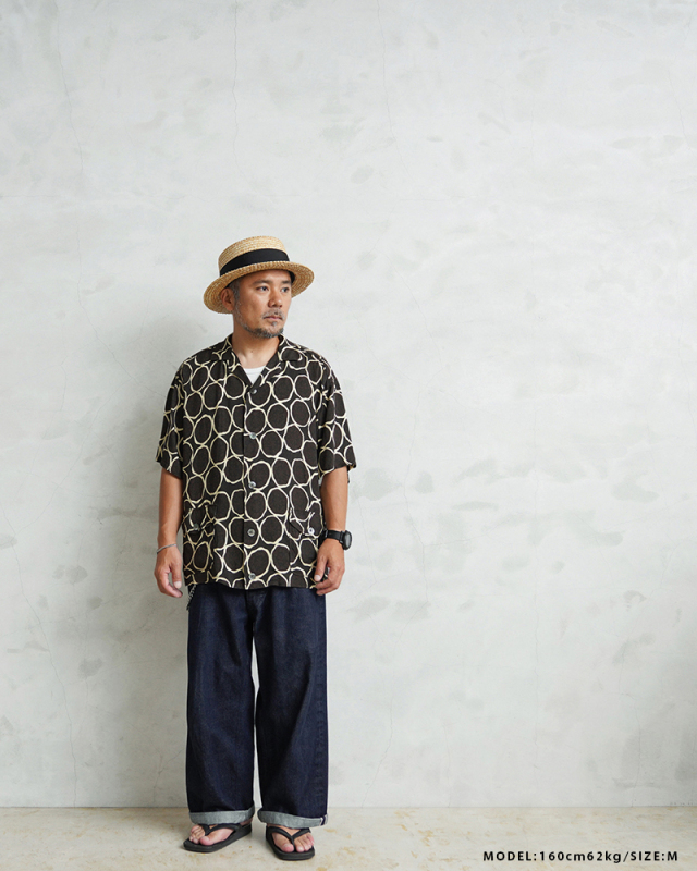 WAIPER×TOWN CRAFT TC25S013WP Plant Pattern Rayon Beach