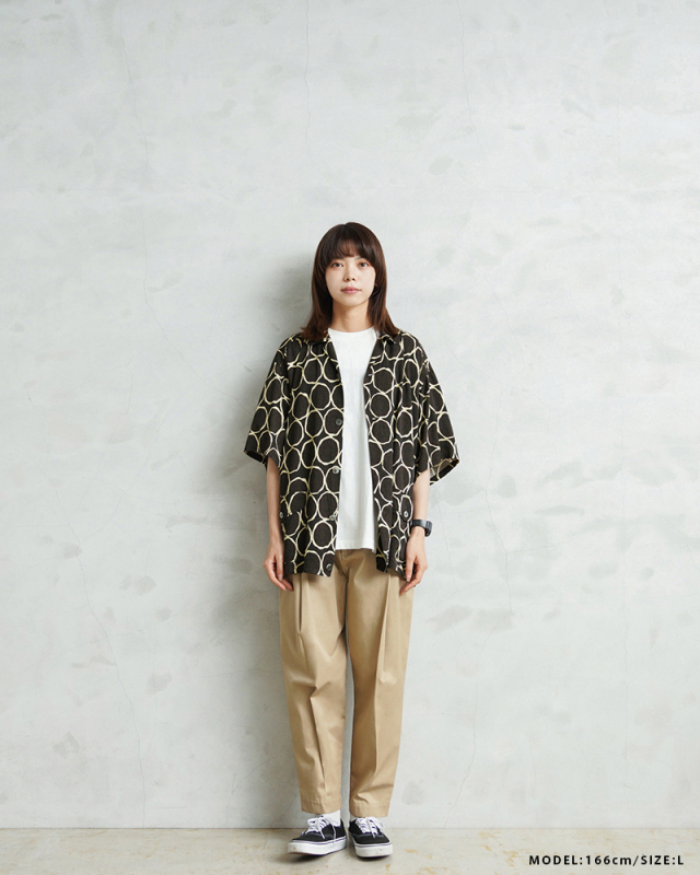 WAIPER×TOWN CRAFT プラントパターン レーヨンビーチシャツ WAIPER×TOWN CRAFT TC25S013WP Plant Pattern Rayon Beach