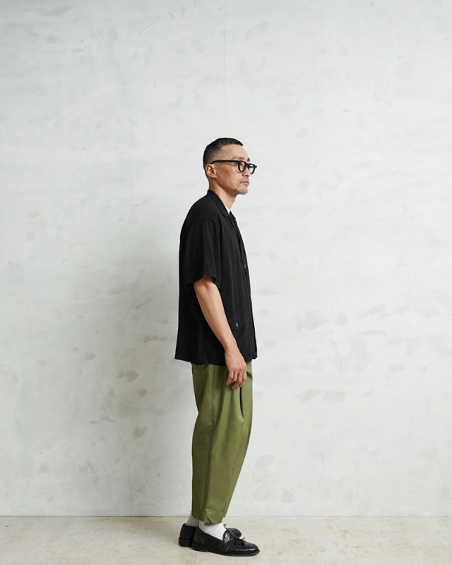 waiper × towncraft別注　レーヨンビーチシャツ　M ブラック WAIPER×TOWN CRAFT TC25S013WP Rayon Beach Shirts レーヨン
