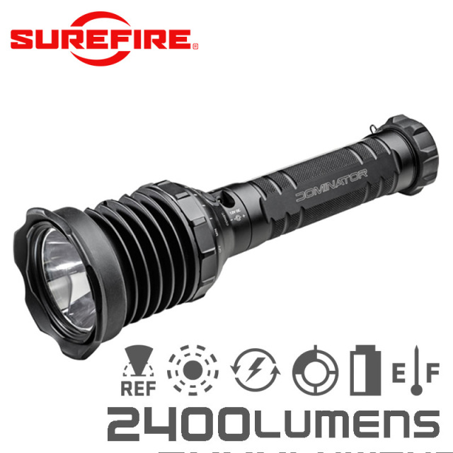 SUREFIRE シュアファイア UDR DOMINATOR Rechargeable Ultra-High Variable-Output LED フラッシュライト / 2400ルーメン【キャンペーン対象外】 懐中電灯 防災用品【T】