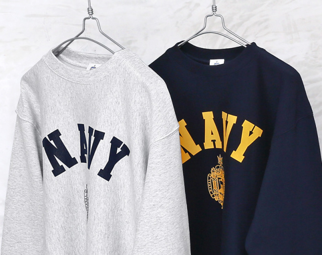 USNA　NAVYスウェット　Ｌサイズ USNA ISSUE 米海軍兵学校 オフィシャル クルーネック カレッジ