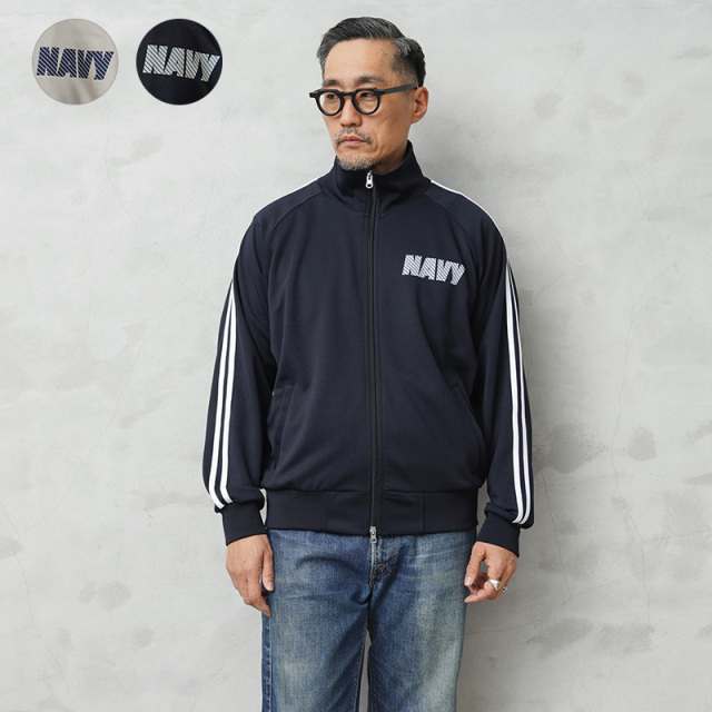 ★カートで割引対象品★【即日出荷対応】USNA（アメリカ海軍兵学校）オフィシャルライセンス USNA-020 サイドライン トラックジャケット NAVYプリント【T】
