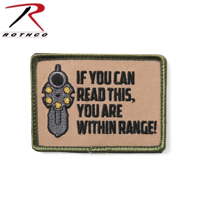 ★カートで割引対象品★【ネコポス便対応】ROTHCO ロスコ 72202 IF YOU CAN READ THIS YOU ARE WITHIN RANGE! パッチ【T】