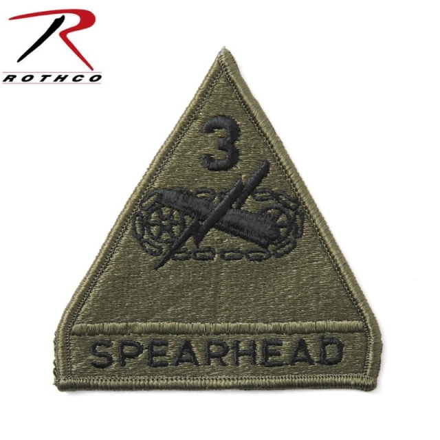 ★カートで割引対象品★【ネコポス便対応】ROTHCO ロスコ 72106 SPEARHEAD 3RD ARMORED パッチ【T】
