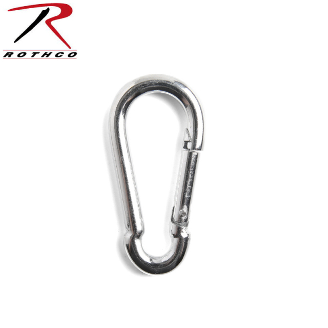 ★カートで割引対象品★【ネコポス便対応】ROTHCO ロスコ G.I.TYPE STEEL カラビナ 80MM【371】【T】