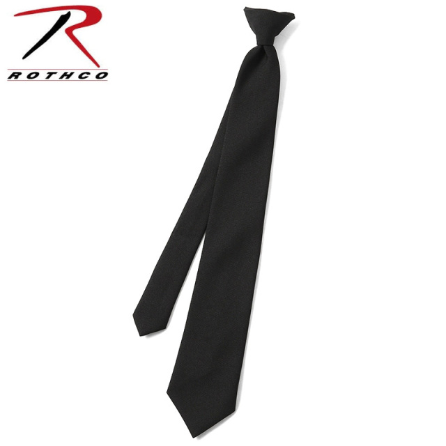 ★カートで割引対象品★ROTHCO ロスコ 米国警察使用 ネクタイ CLIP-ON BLACK【T】